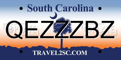 QEZZZBZ South Carolina License Plate