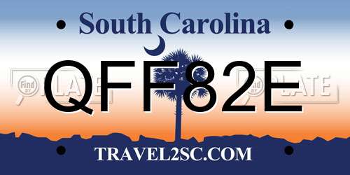 QFF82E South Carolina License Plate