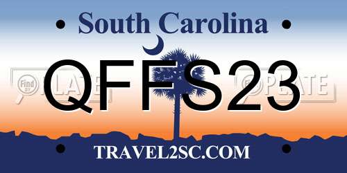 QFFS23 South Carolina License Plate
