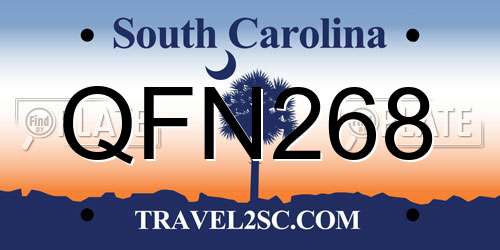 QFN268 South Carolina License Plate
