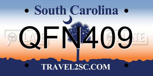 QFN409 South Carolina License Plate