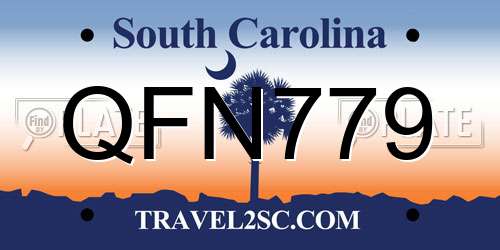 QFN779 South Carolina License Plate