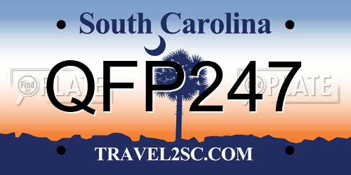 QFP247 South Carolina License Plate