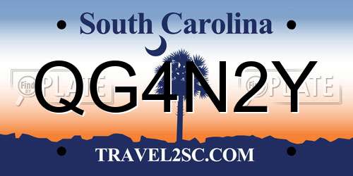 QG4N2Y South Carolina License Plate