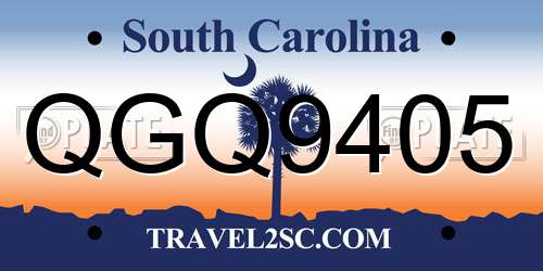 QGQ9405 South Carolina License Plate