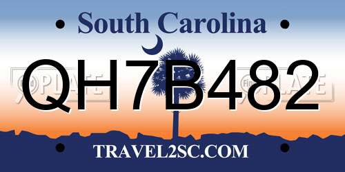 QH7B482 South Carolina License Plate