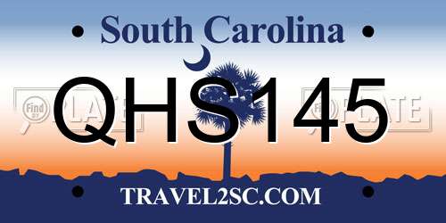 QHS145 South Carolina License Plate
