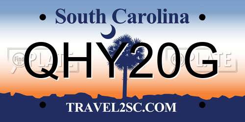 QHY20G South Carolina License Plate