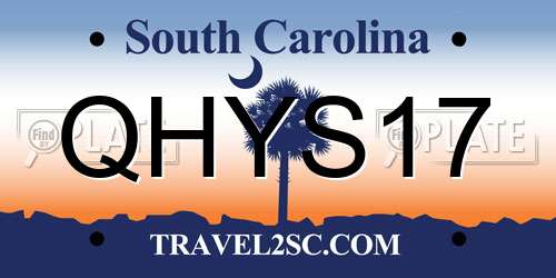 QHYS17 South Carolina License Plate