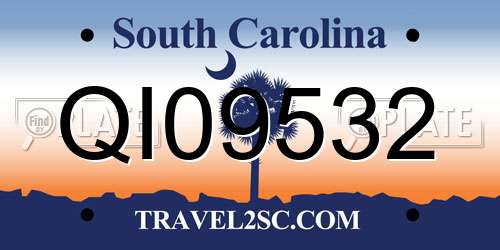 QI09532 South Carolina License Plate