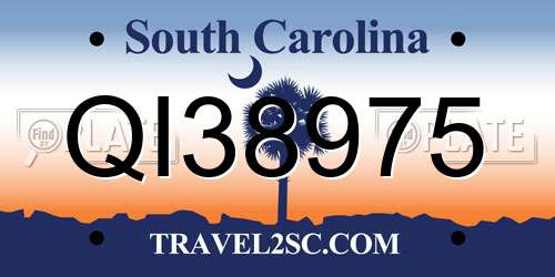 QI38975 South Carolina License Plate