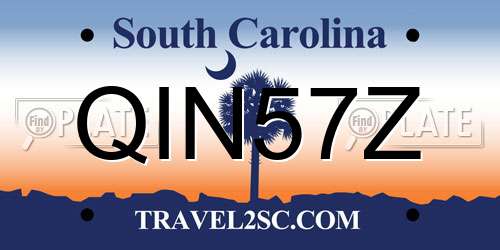 QIN57Z South Carolina License Plate