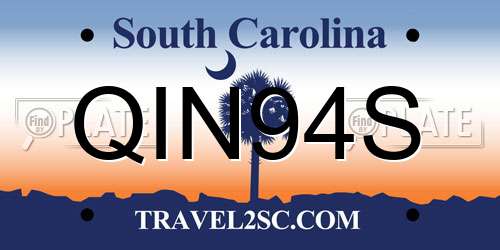 QIN94S South Carolina License Plate