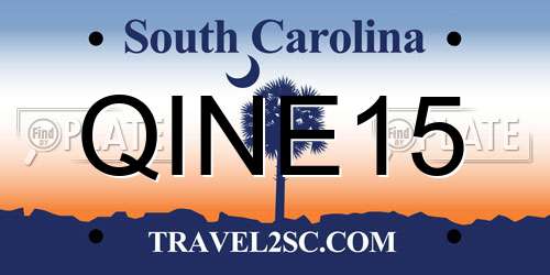 QINE15 South Carolina License Plate