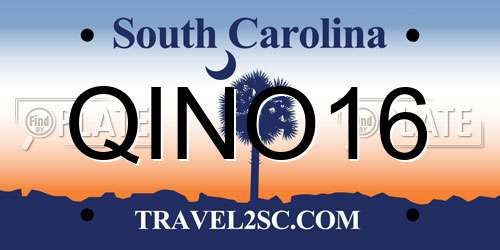 QINO16 South Carolina License Plate