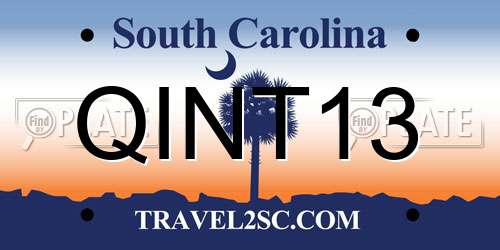 QINT13 South Carolina License Plate