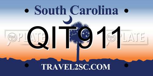 QIT911 South Carolina License Plate