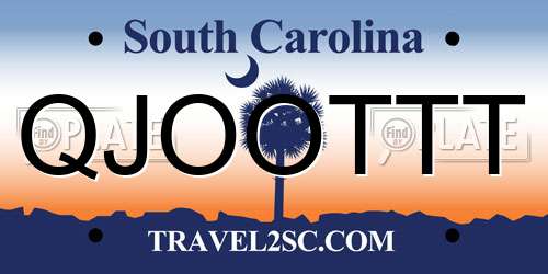 QJOOTTT South Carolina License Plate