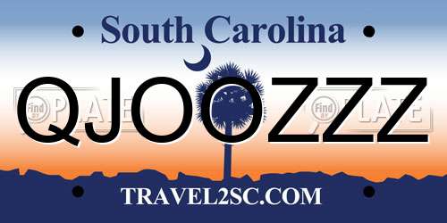 QJOOZZZ South Carolina License Plate