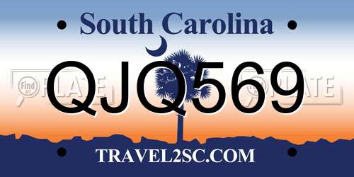 QJQ569 South Carolina License Plate