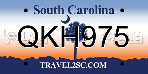 QKH975 South Carolina License Plate