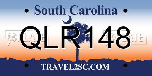 QLR148 South Carolina License Plate