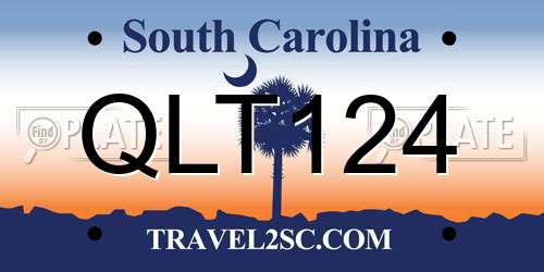QLT124 South Carolina License Plate