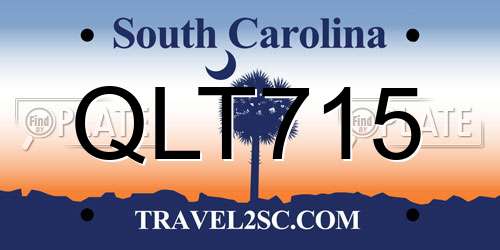 QLT715 South Carolina License Plate