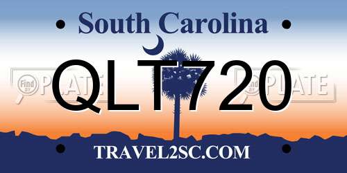 QLT720 South Carolina License Plate