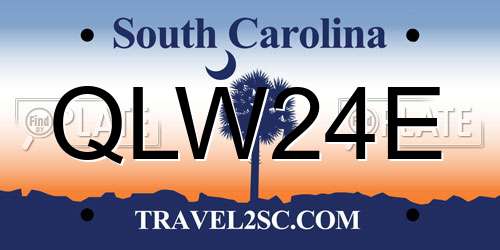 QLW24E South Carolina License Plate