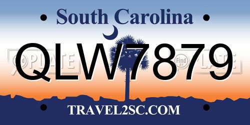 QLW7879 South Carolina License Plate
