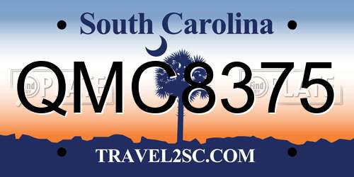 QMC8375 South Carolina License Plate