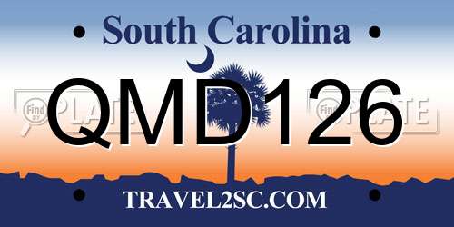 QMD126 South Carolina License Plate