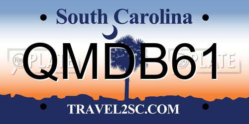 QMDB61 South Carolina License Plate