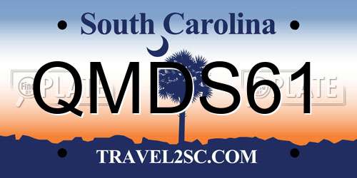 QMDS61 South Carolina License Plate