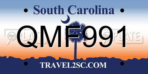 QMF991 South Carolina License Plate