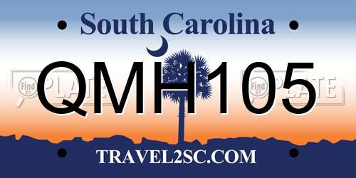 QMH105 South Carolina License Plate