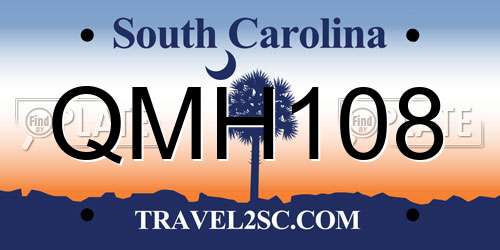 QMH108 South Carolina License Plate