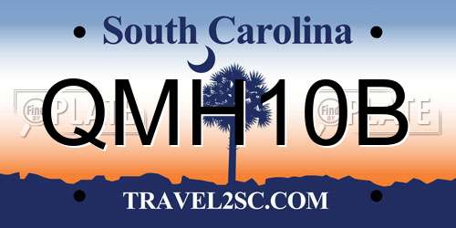 QMH10B South Carolina License Plate