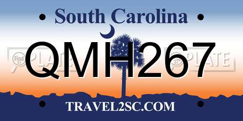 QMH267 South Carolina License Plate