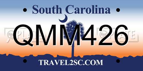 QMM426 South Carolina License Plate