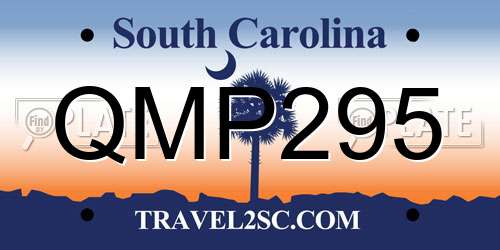 QMP295 South Carolina License Plate