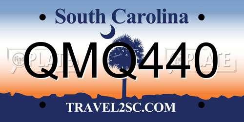 QMQ440 South Carolina License Plate