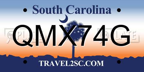 QMX74G South Carolina License Plate