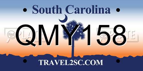QMY158 South Carolina License Plate