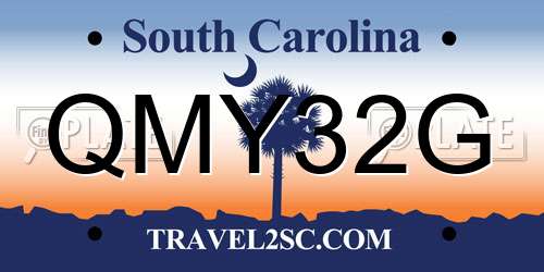 QMY32G South Carolina License Plate