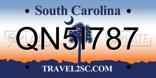 QN5I787 South Carolina License Plate