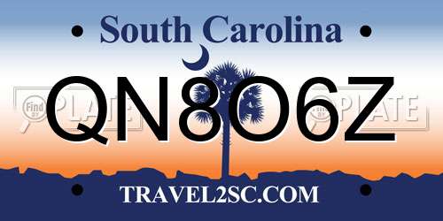 QN8O6Z South Carolina License Plate