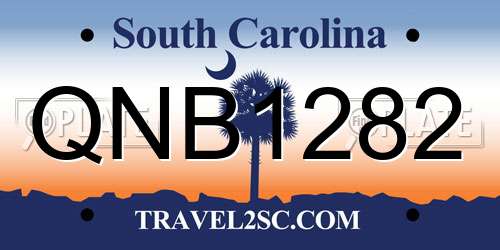 QNB1282 South Carolina License Plate