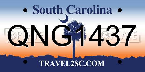 QNG1437 South Carolina License Plate